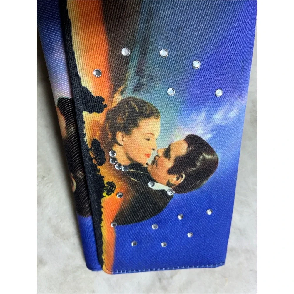 Gone With the Wind Wallet Blue Rhinestones Scarlett Rhett 7x4